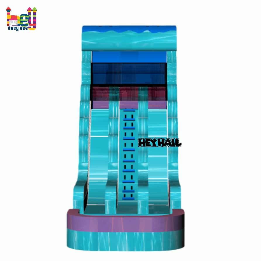 20ft dual lane water slide with deep pool, product view 3