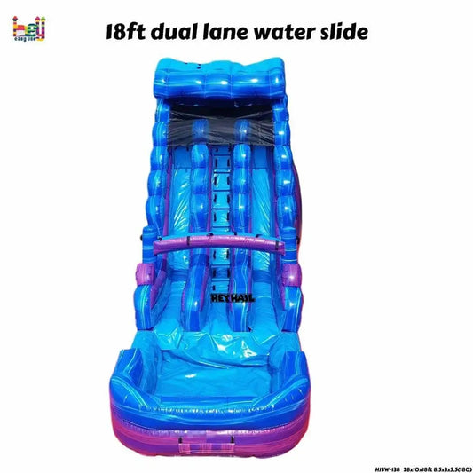 18ft dual lane inflatable water slide for sale