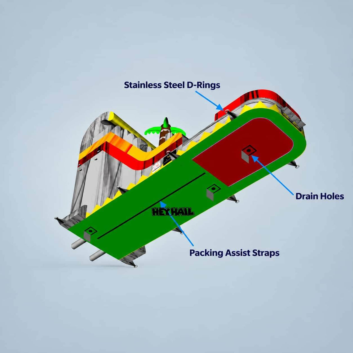 18ft Single Lane Commercial Water Slide