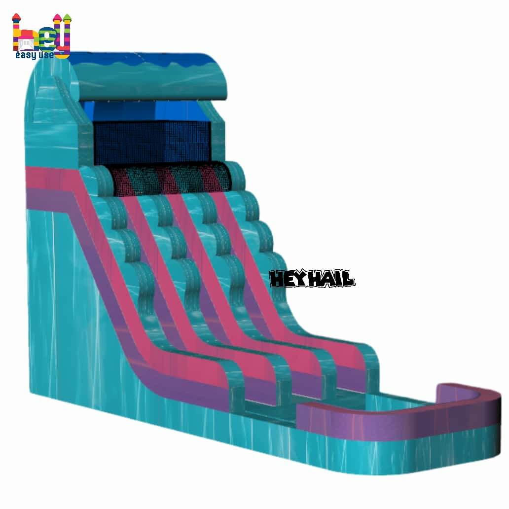 20ft dual lane water slide with deep pool, product view 2