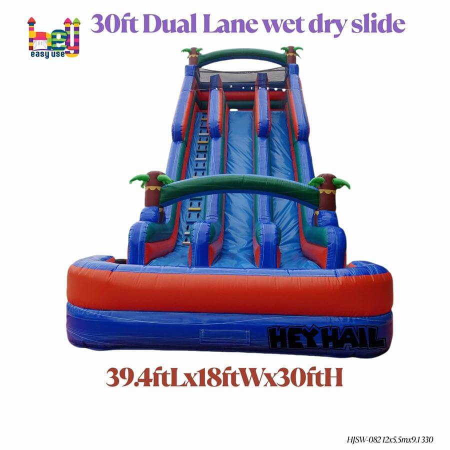 30ft dual lane water slide