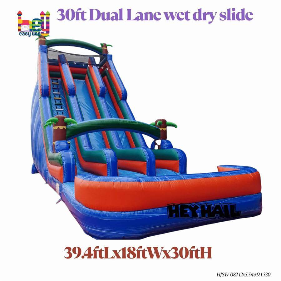 30ft dual lane water slide