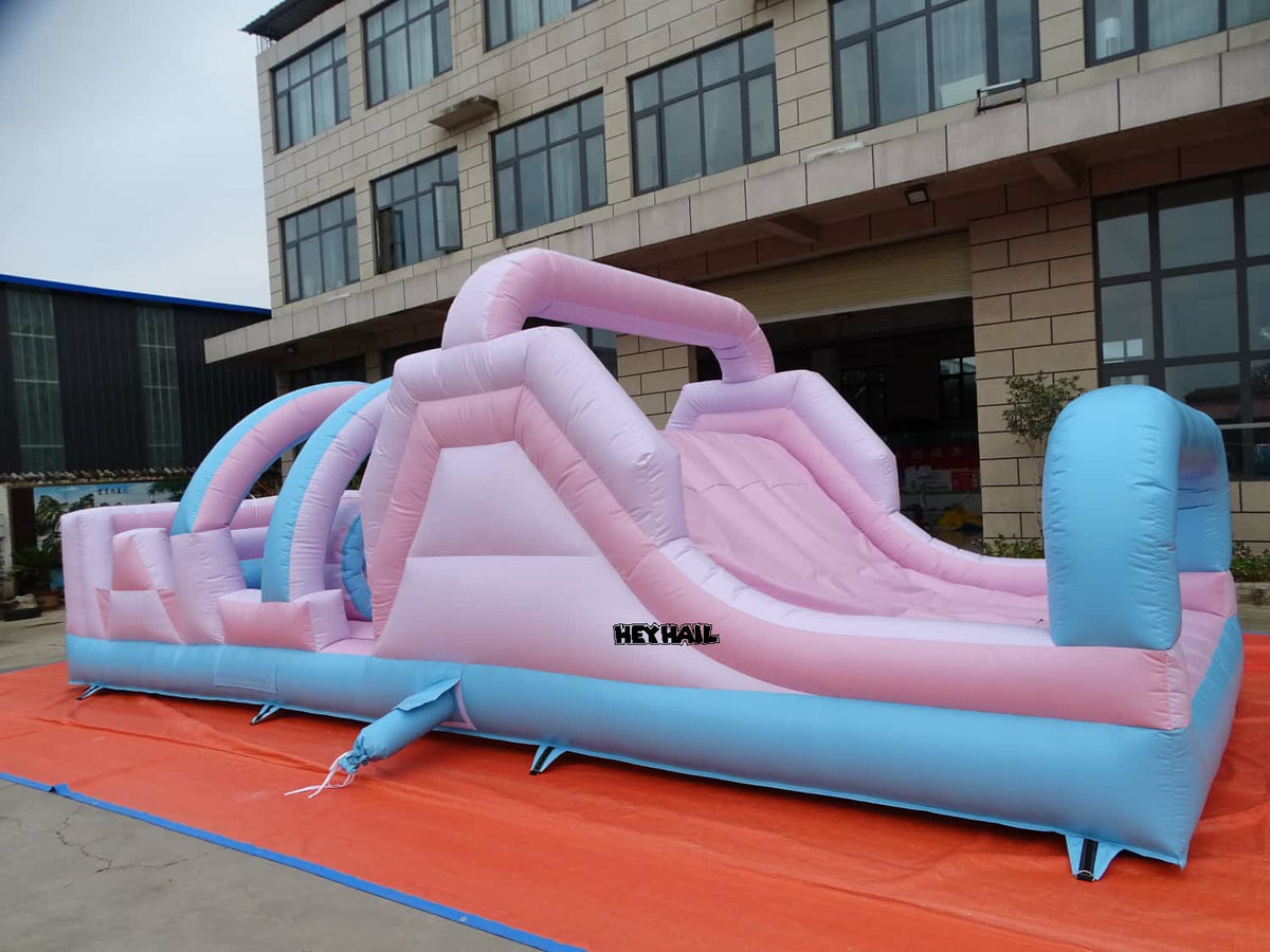 30ft Pastel Inflatable Obstacle Course