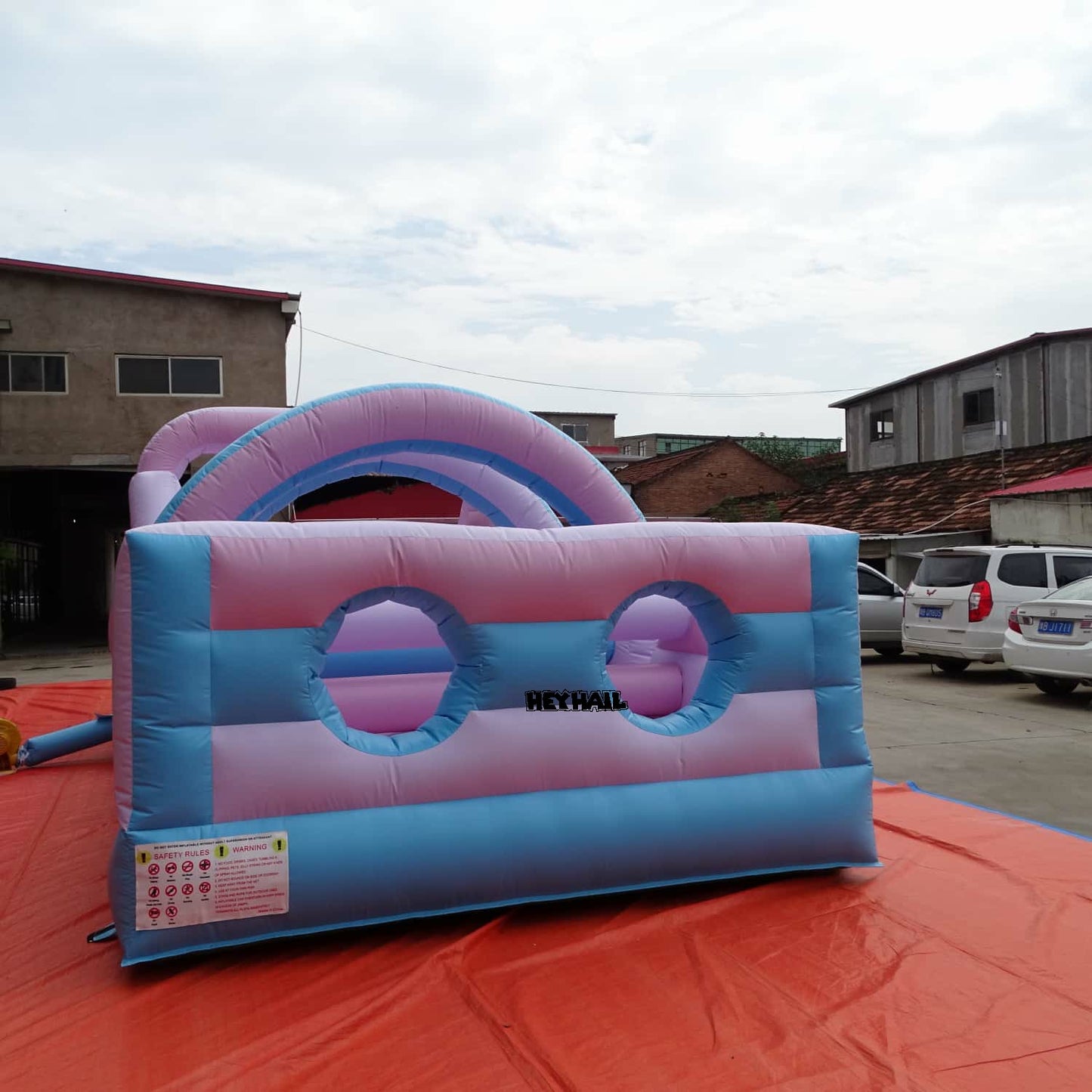 30ft Pastel Inflatable Obstacle Course