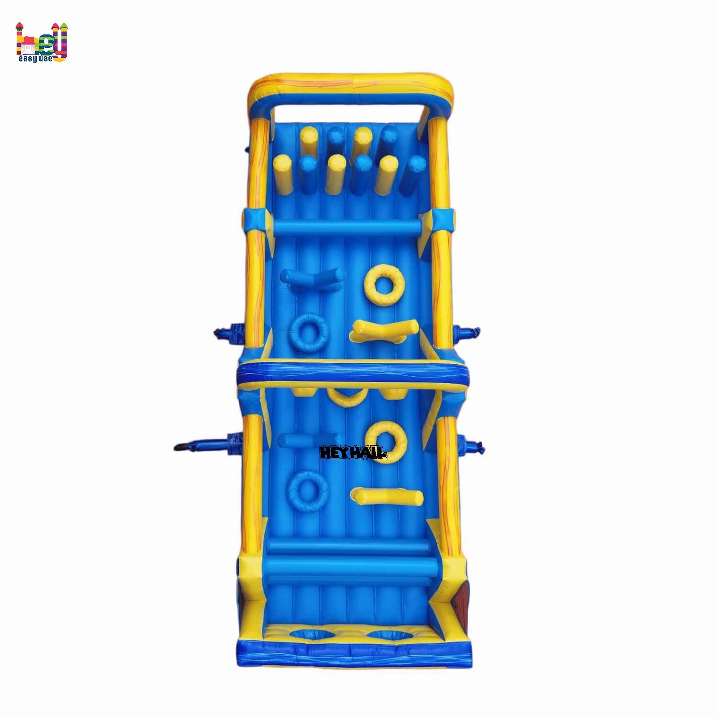 30ft Blue & Yellow Inflatable Obstacle Course