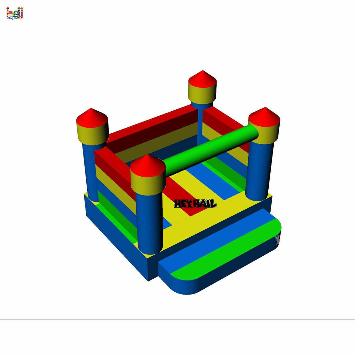 8 × 8 ft Rainbow Bounce House