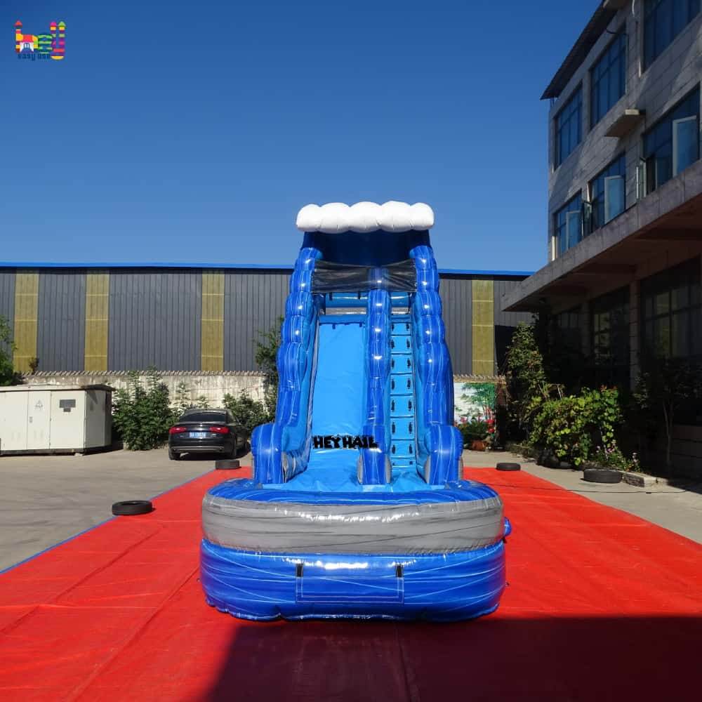 18ft Single Lane Water Slide with Pool