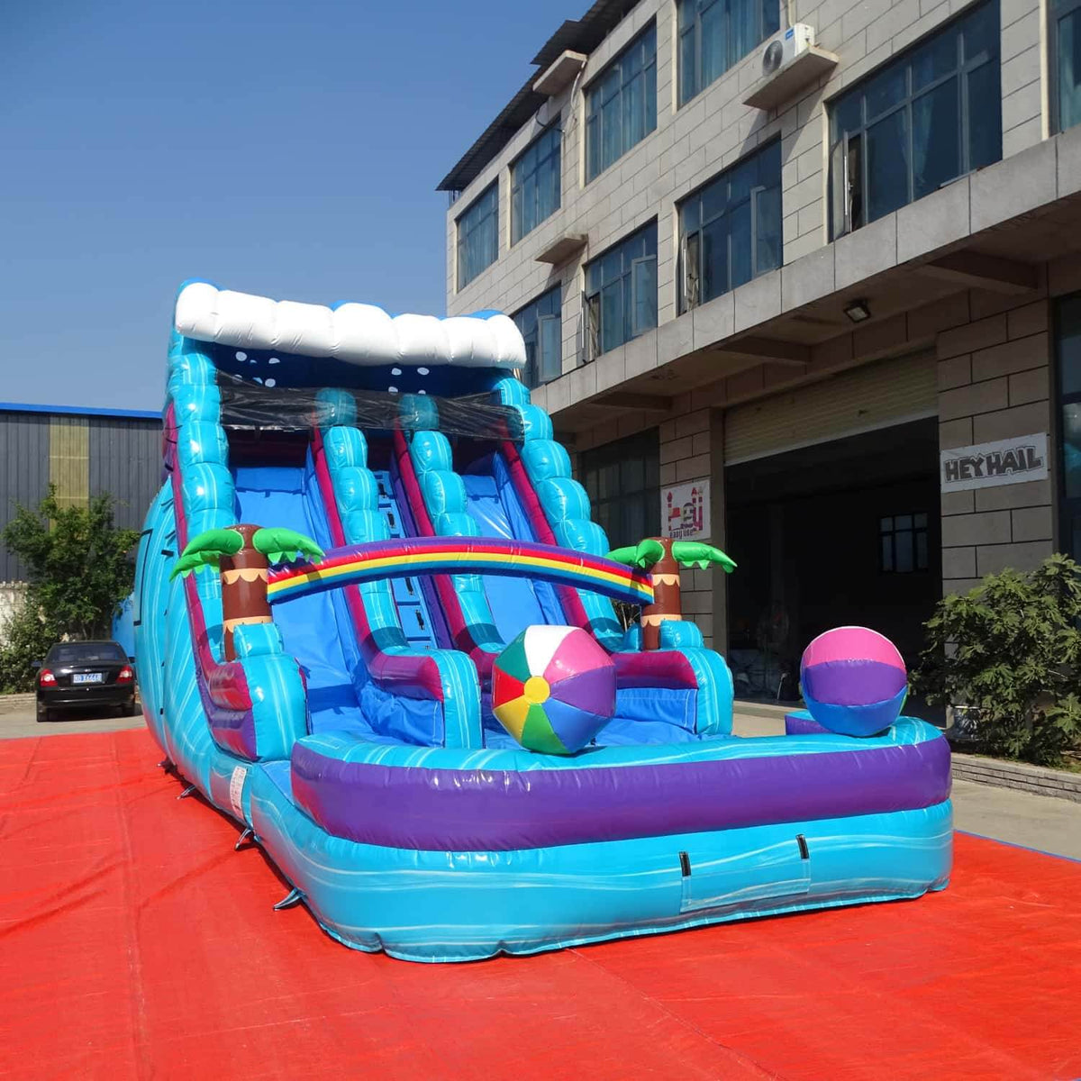 18ft Double Lane Water Slide