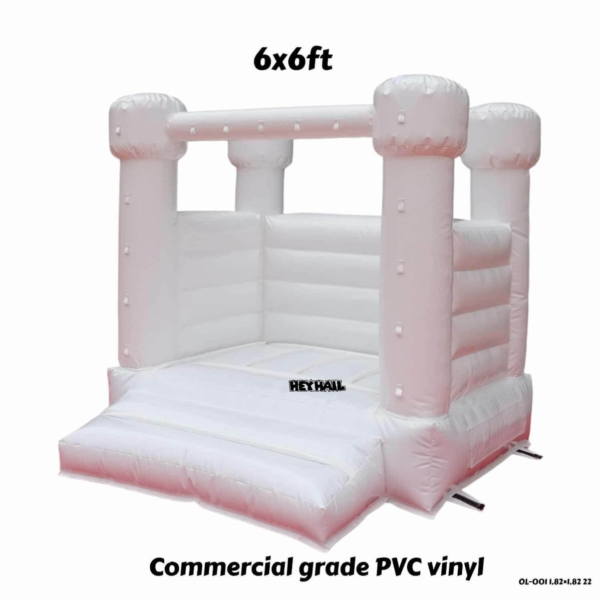 6 × 6 ft White Bounce House