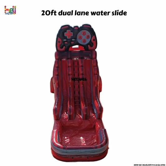 commercial grade inflatable water slide with landing pool