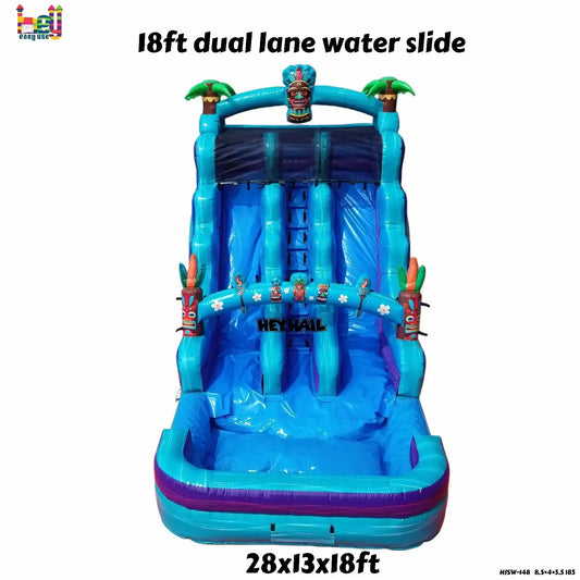commercial grade inflatable water slide with pool