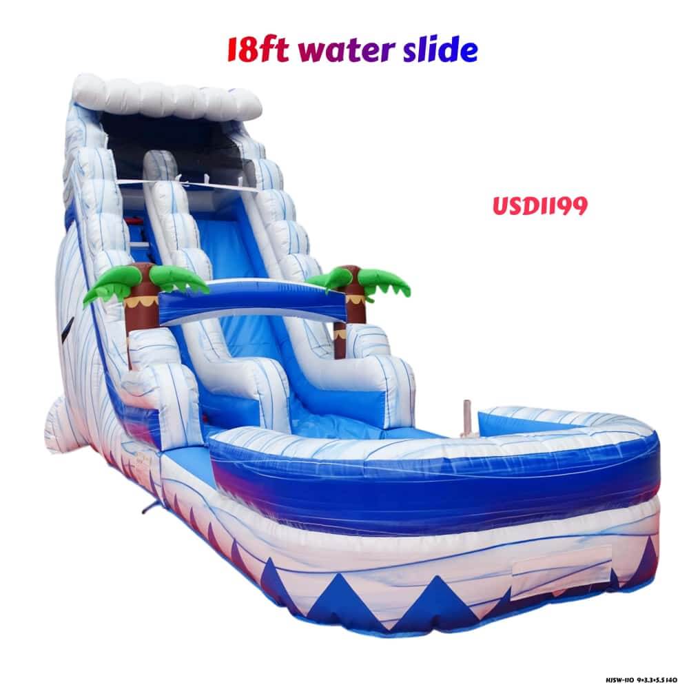 18ft Commercial Inflatable Water Slide with attached deep pool