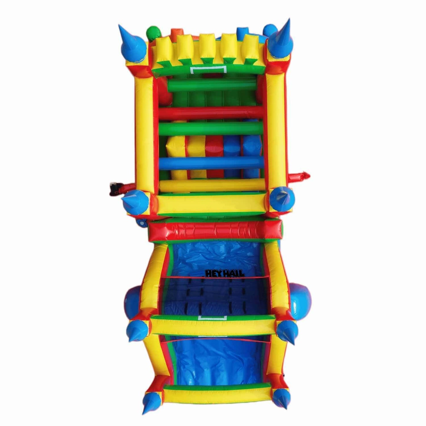 Front view of HEYHAIL inflatable obstacle course for sale