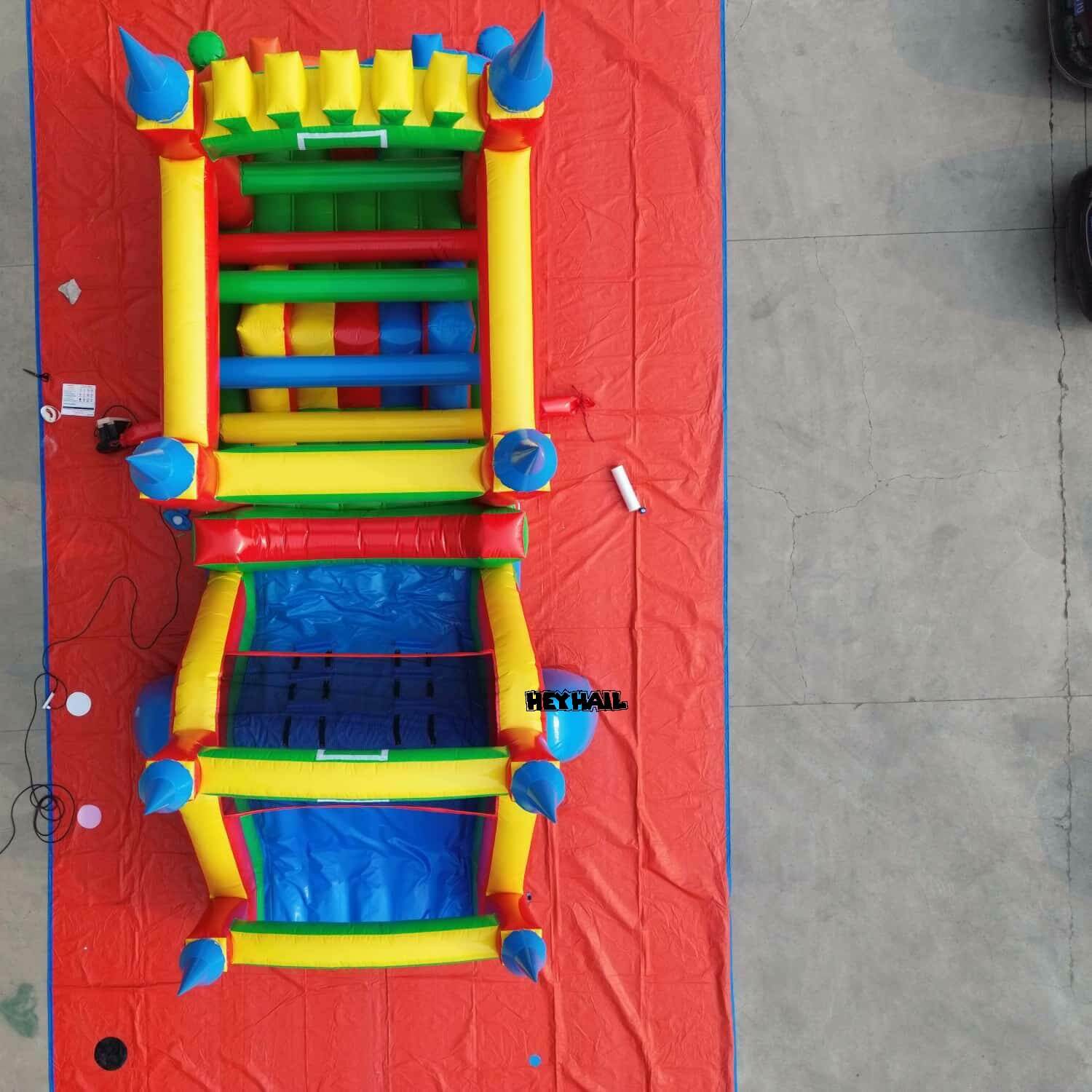 Top view of the 30 ft HEYHAIL inflatable obstacle course
