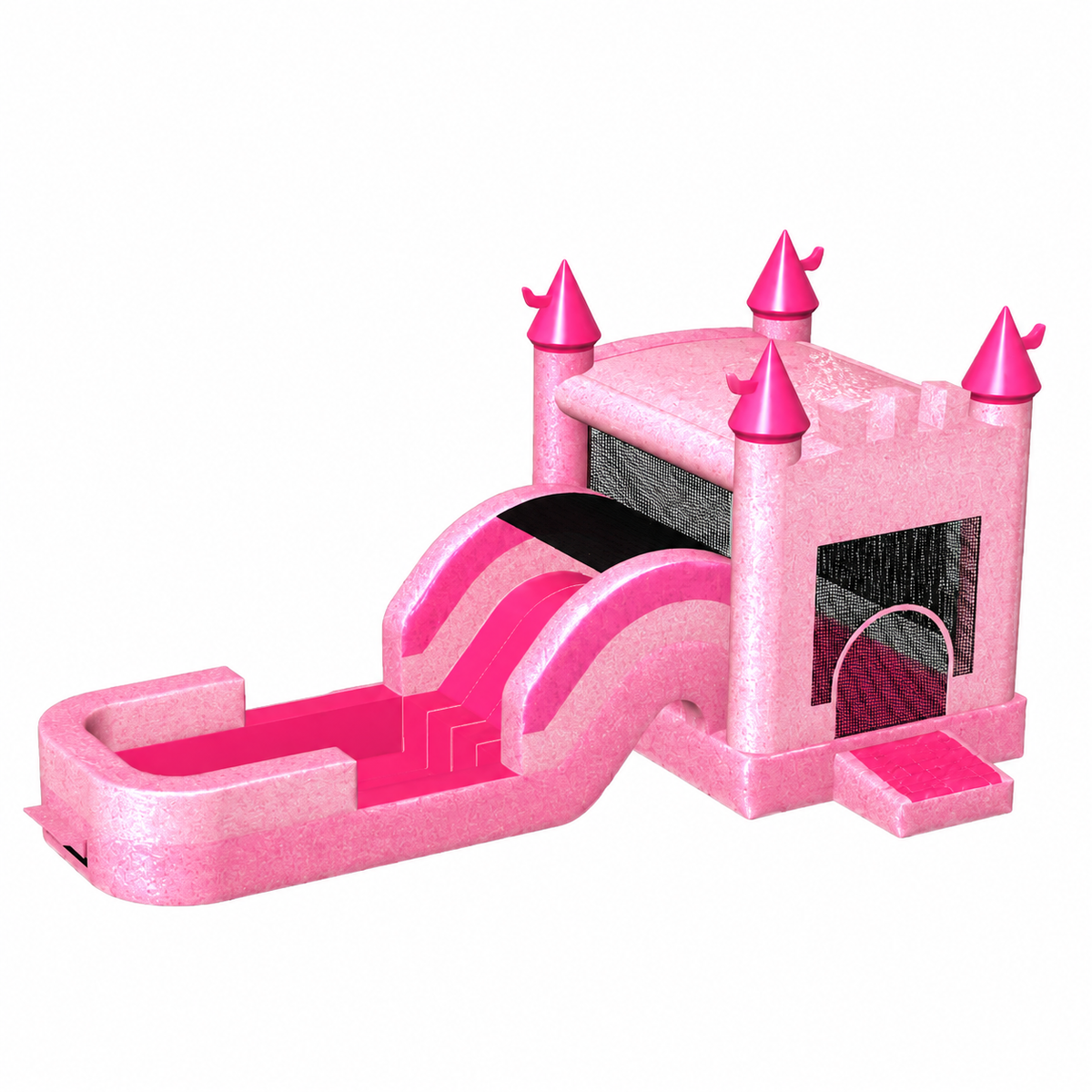 Pink Glitter Bounce House Combo with Slide