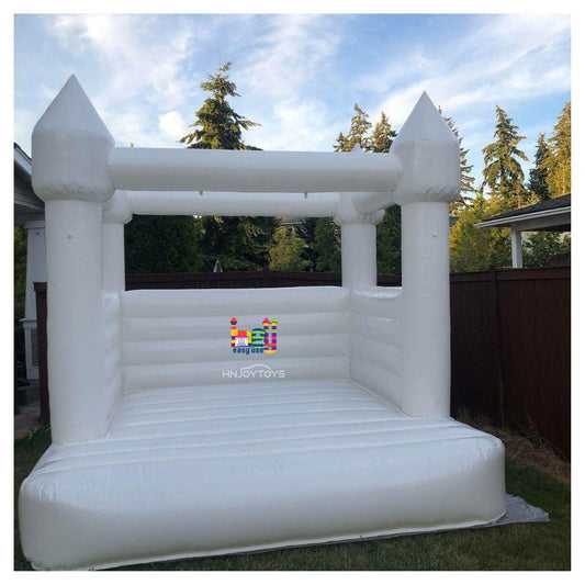 Pointy Top Wedding White Bounce House - Heyhail