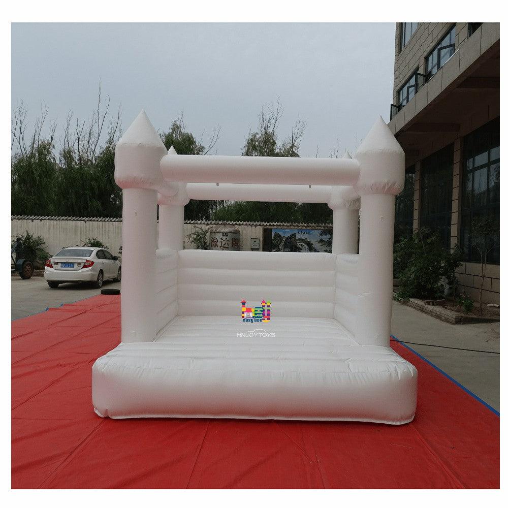 Pointy Top Wedding White Bounce House - Heyhail