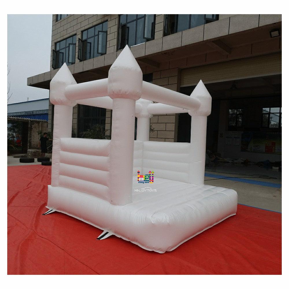 Pointy Top Wedding White Bounce House - Heyhail