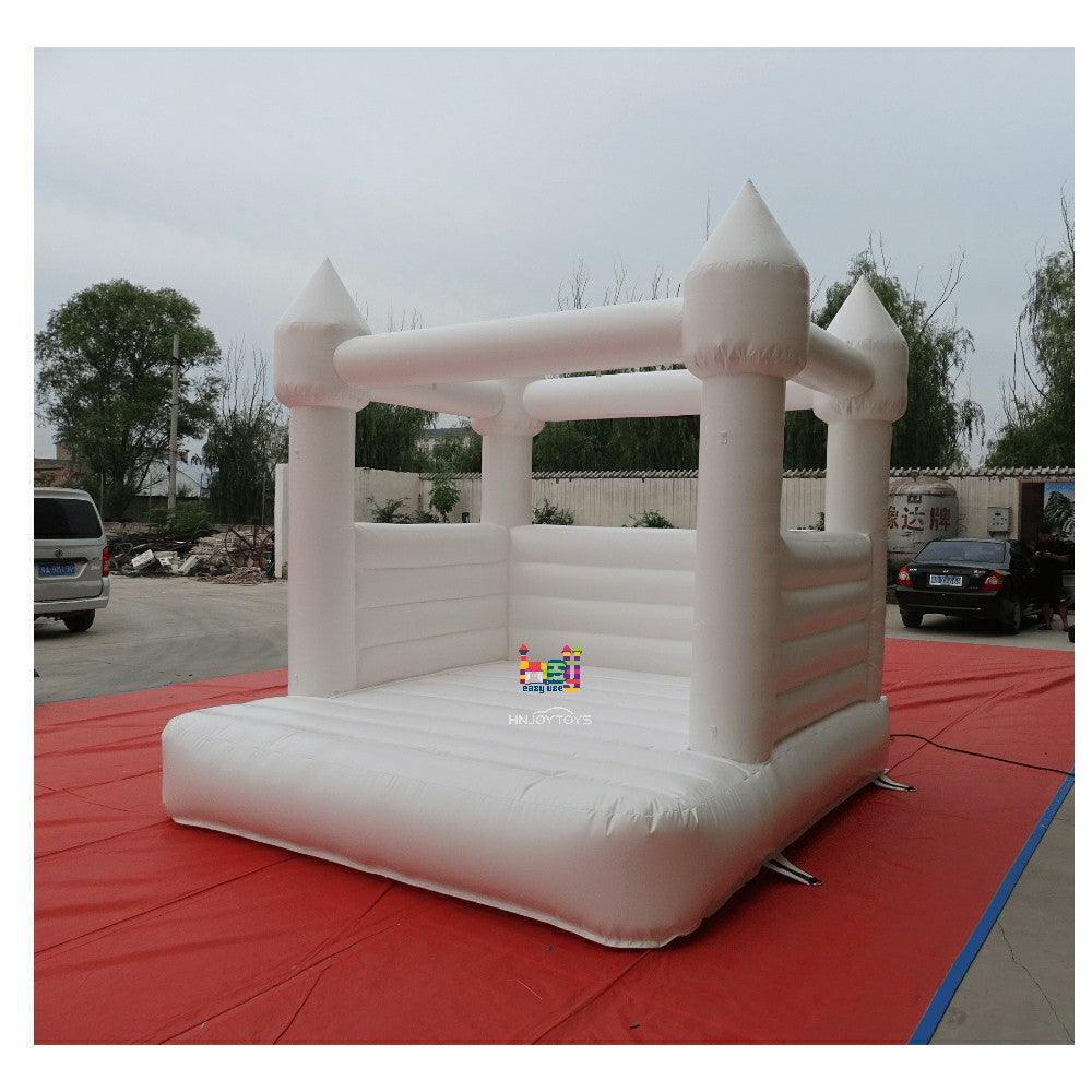 Pointy Top Wedding White Bounce House - Heyhail