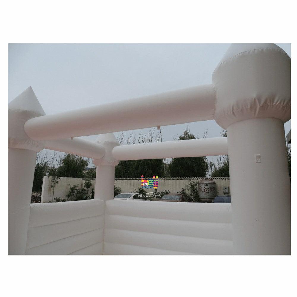 Pointy Top Wedding White Bounce House - Heyhail