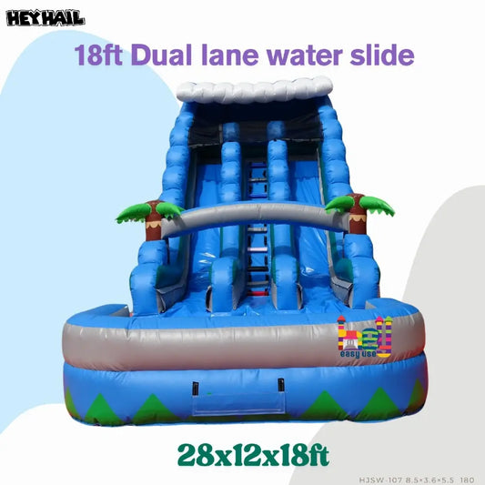 wet dry inflatable slide combo commercial