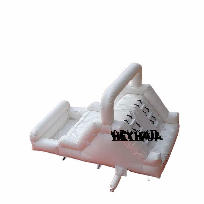 White bounce house slide