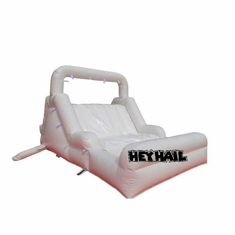 White bounce house slide