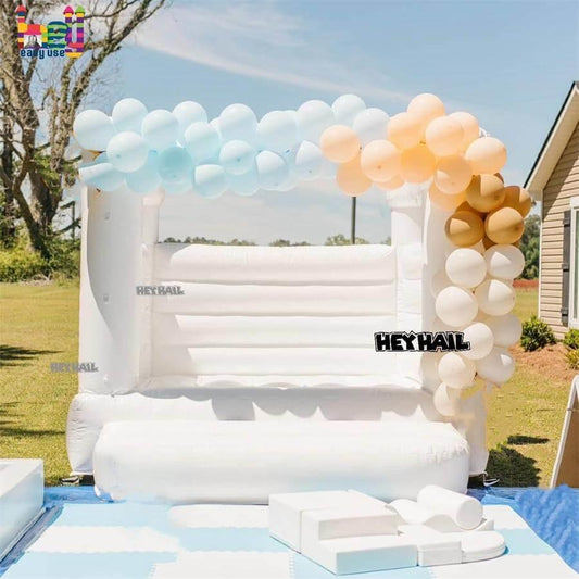 8x8ft white castle bounce house