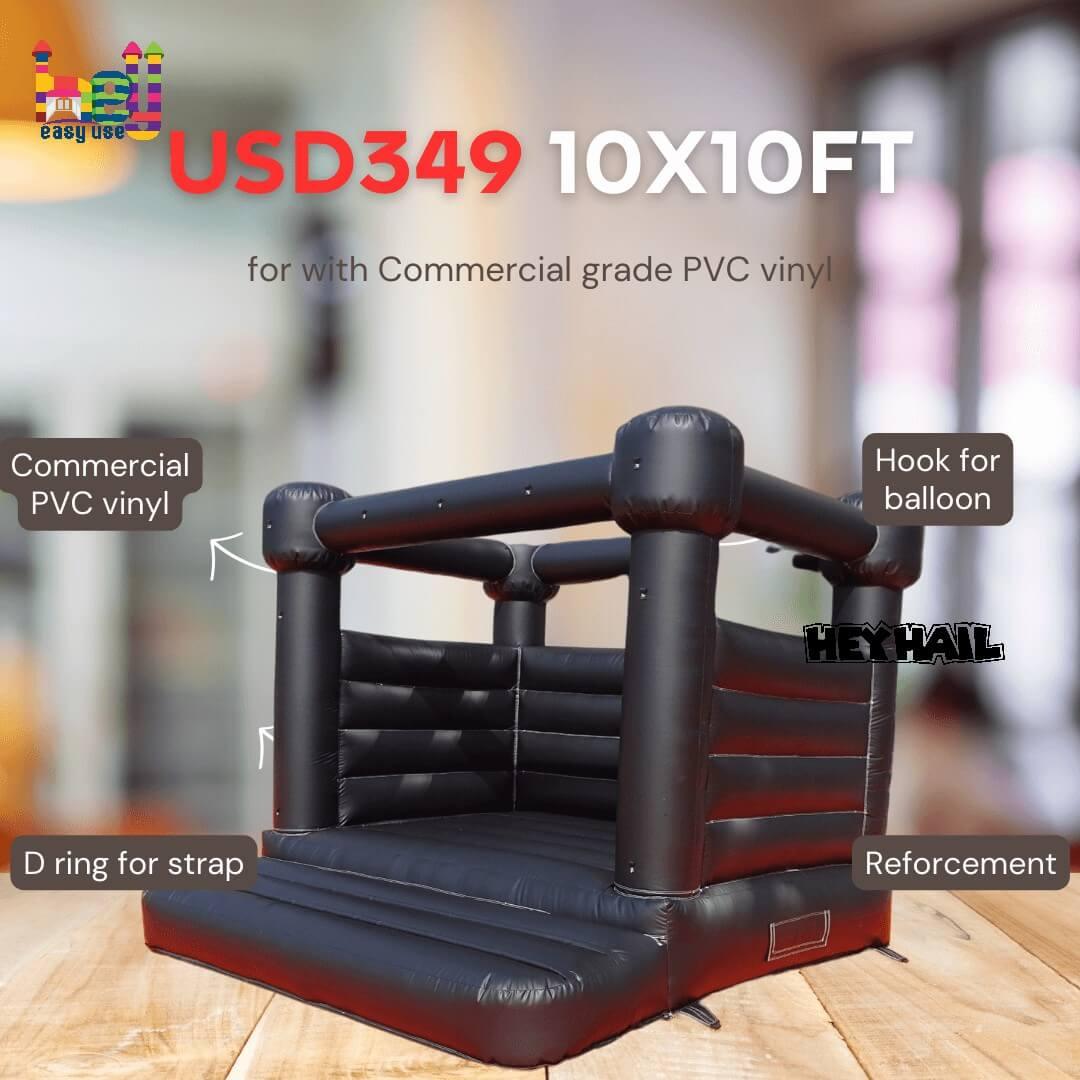 White Inflatable Bounce House - Heyhail